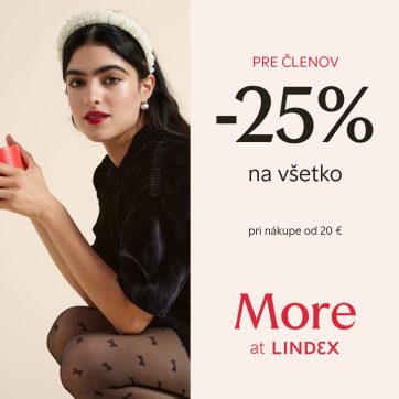 25% zľava na všetko pri nákupe nad 20 EUR