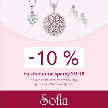 Vybrané strieborné šperky SOFIA so zľavou 10 %!
