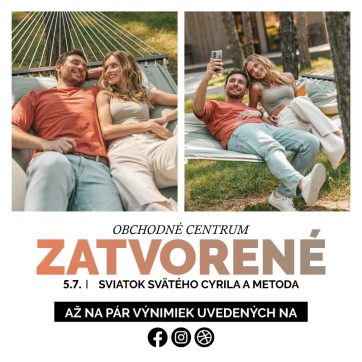 Otváracie hodiny počas sviatku sv. Cyrila a Metoda