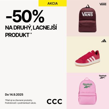 -50 % na druhý produkt!
