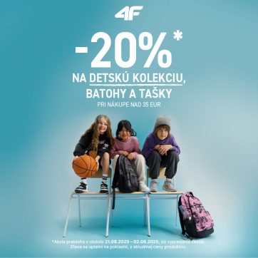 -20% OFF JUNIOR COLLECTION, BACKPACKS AND BAGS FOR PURCHASES OVER 35 EUR*