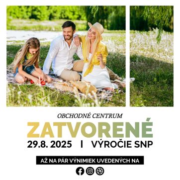 Otváracie hodiny počas štátneho sviatku