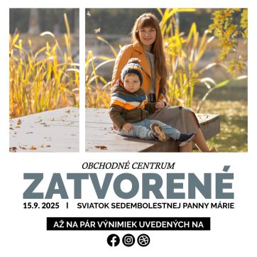 Otváracie hodiny počas sviatku Sedembolestnej panny Márie