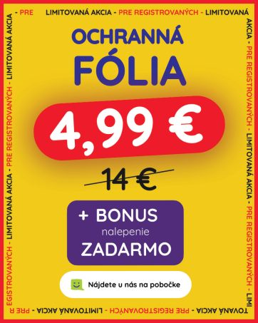 😱 OCHRANNÁ FÓLIA ZA TOP CENU 4,99 € 💥