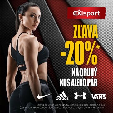 -20% na druhý kus/pár