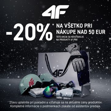 -20%* NA VŠETKO PRI NÁKUPE NAD 50 EUR