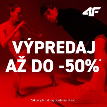 VÝPREDAJ AŽ DO -50%*