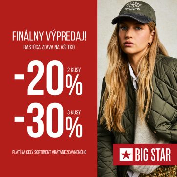 Rastúca zľava až do -30%