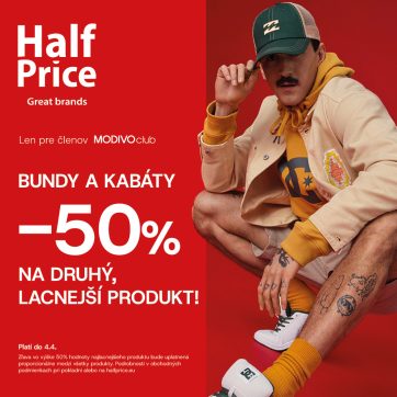 50% zľava na bundy a kabáty v HalfPrice!