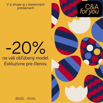 Veľkonočné prekvapenie: zľava 20 % pre členov