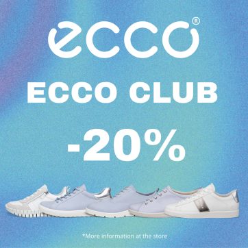ECCO CLUB: 20% EXKLUZÍVNA ZĽAVA LEN PRE ČLENOV