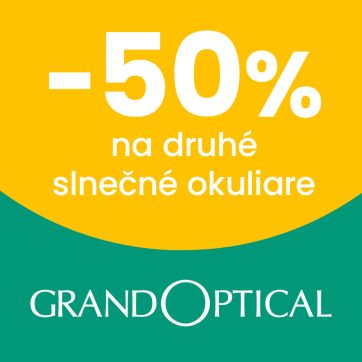 Zľava 50 % na druhé slnečné okuliare v GrandOptical