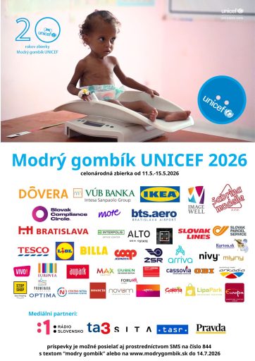 Modrý gombík UNICEF 2026