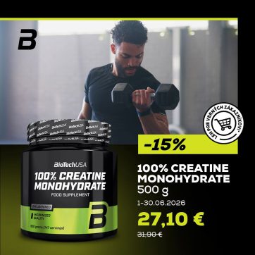 Prémiový Creatine Monohydrate teraz v limitovanej zľave.