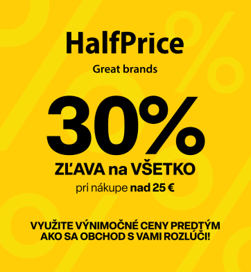 Extra zľava 30% v HalfPrice