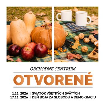 Otváracie hodiny počas nadchádzajúcich sviatkov