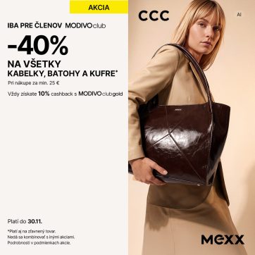 -40 % na všetky kabelky v CCC!